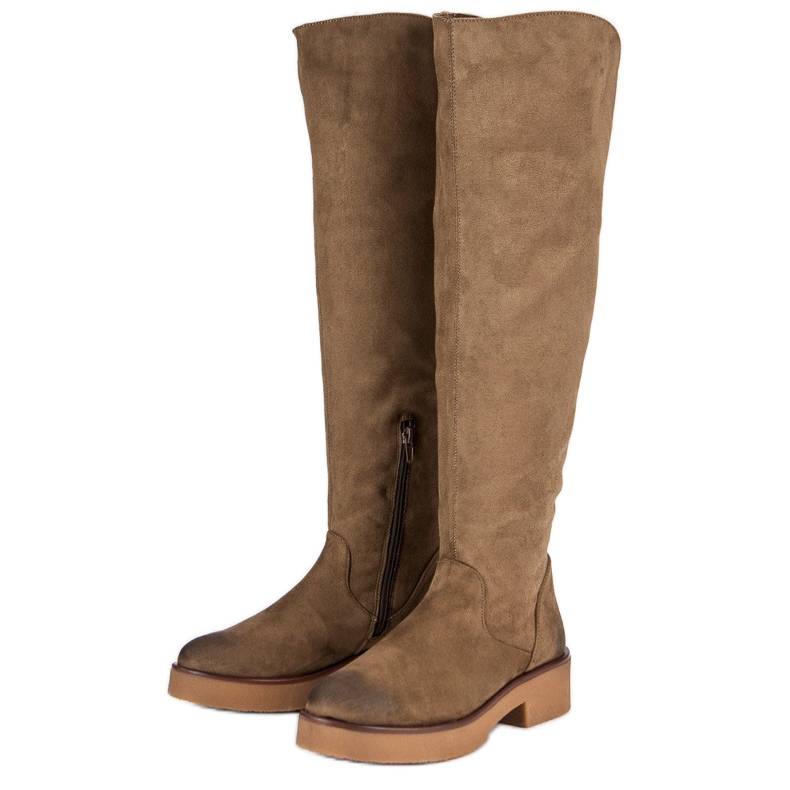 Corina Ženske ravne čizme smeđa 2