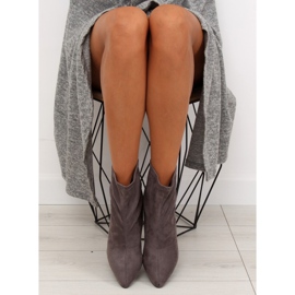 Sive F183 Sive čizme na petu siva 1