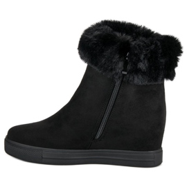 Seastar Crne čizme na klin crno 1