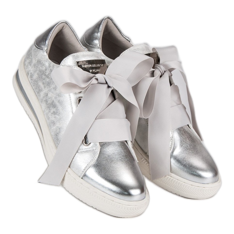 Filippo Cipele sa srebrnim vezama siva 1