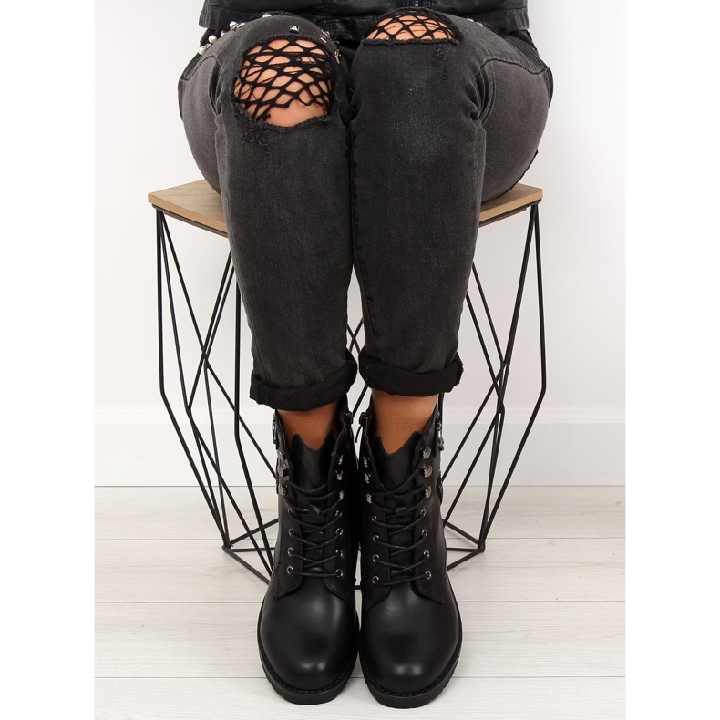 Crne čizme za žene crne čizme H950 Crne crno 2