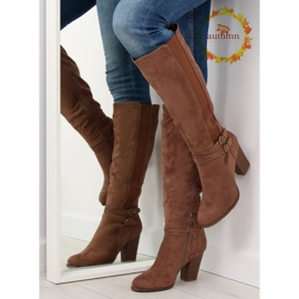 Smeđe visoke potpetice 103-GG kaki smeđa 1