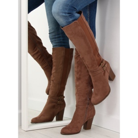 Smeđe visoke potpetice 103-GG kaki smeđa 2