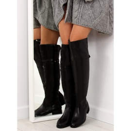Čizme preko koljena crne A-22 Crne crna 1