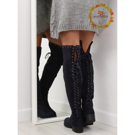 Tamnoplave mušketirske čizme LS182 tamnoplava 1