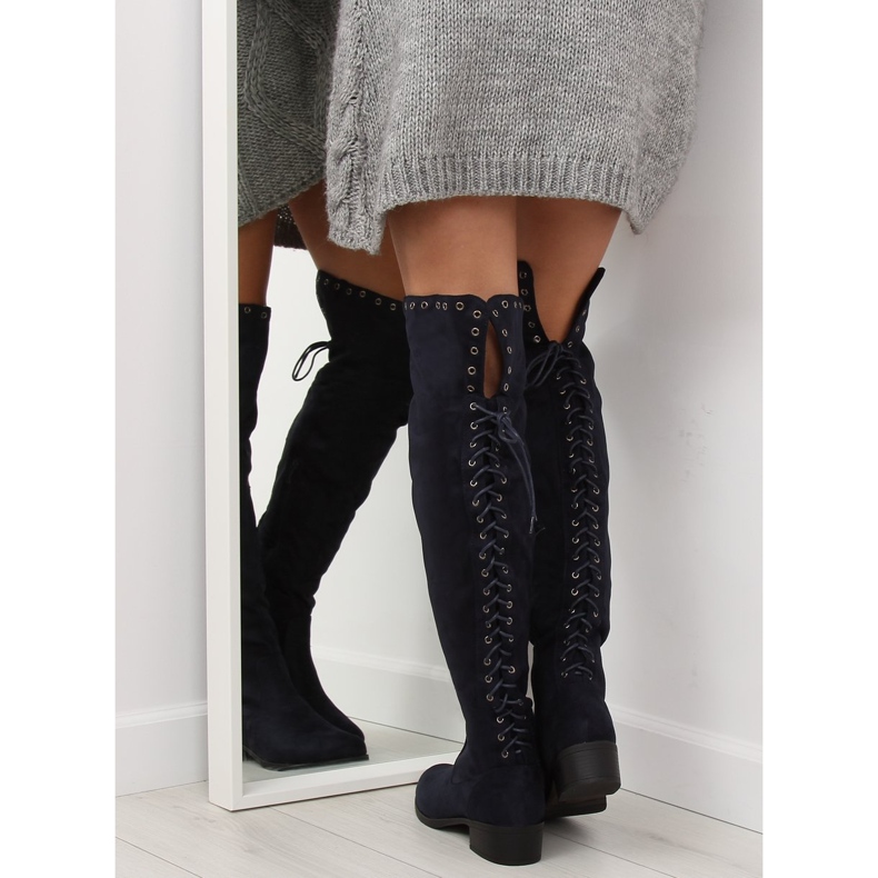 Tamnoplave mušketirske čizme LS182 tamnoplava 2