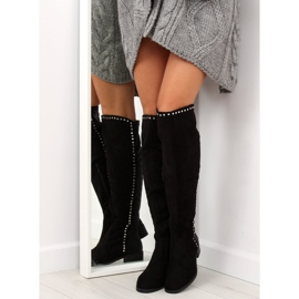 Crne mušketirske čizme FC-H101 crno 2