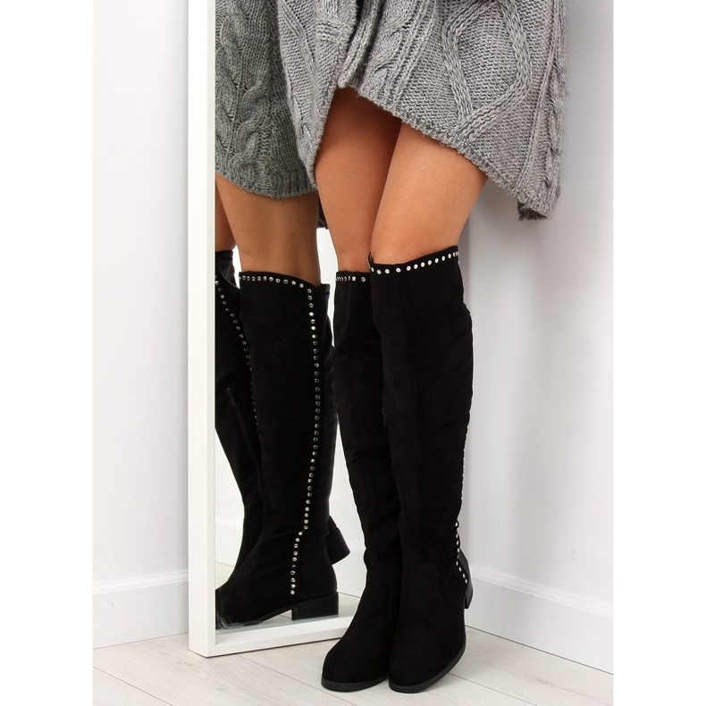 Crne mušketirske čizme FC-H101 crna 2