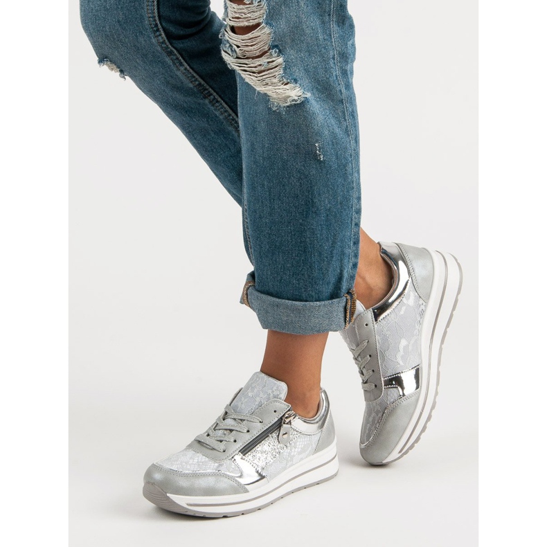 Kayla Elegantne ženske tenisice siva 1