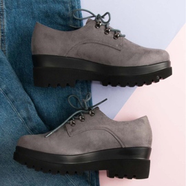 Cipele od antilopa u sivoj boji siva 1