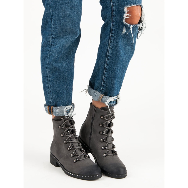 VINCEZA vezane radnike siva 1