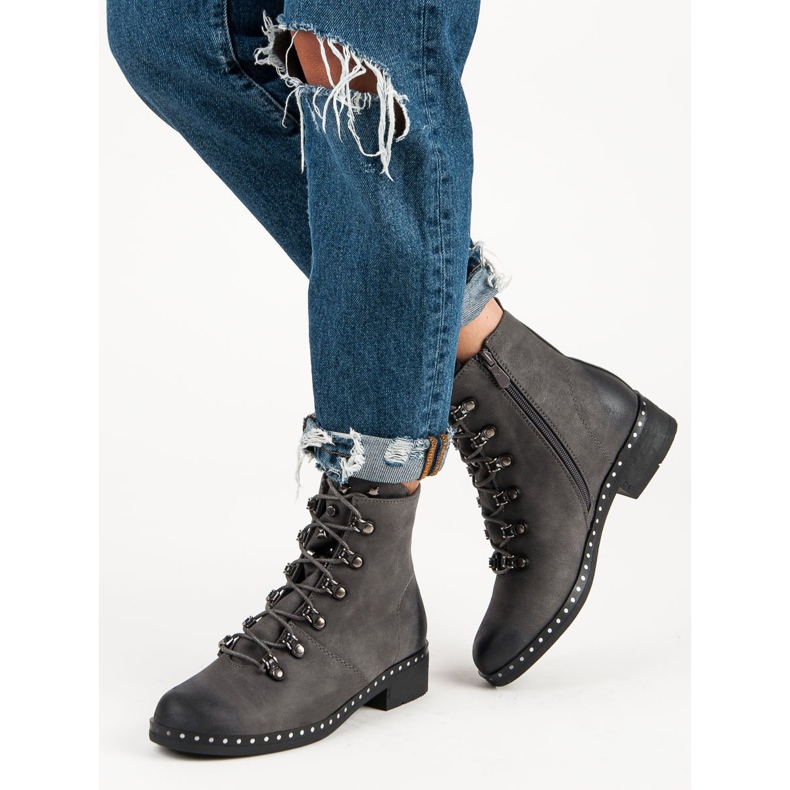 VINCEZA vezane radnike siva 2