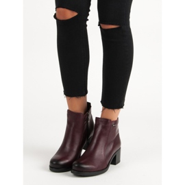 Bordo vinceza gležnjače s visokom potpeticom crvena 1