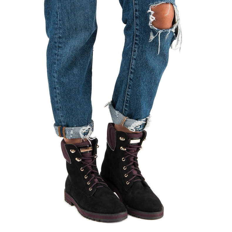 Lucky Shoes Radnici od crnog antilopa 1