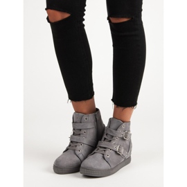 Super Me Sive tenisice s mašnicama siva 1