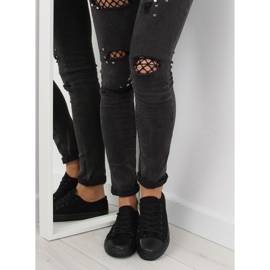 Crne ženske jednobojne tenisice NB176 Crne crna 2