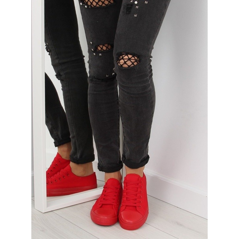 Ženske crvene jednobojne tenisice NB176 Big Red crvena 1