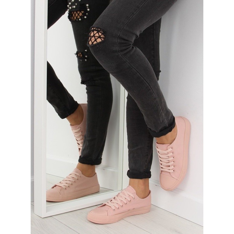 Ženske tenisice jednobojne u prahu ružičaste NB176 Orangepink ružičasta 1