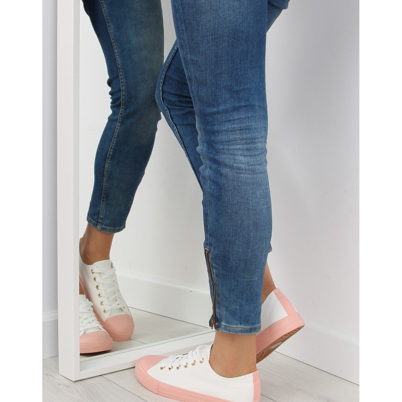 Ženske tenisice bijele i ružičaste BL97P WHITE / PINK bijela ružičasta 1