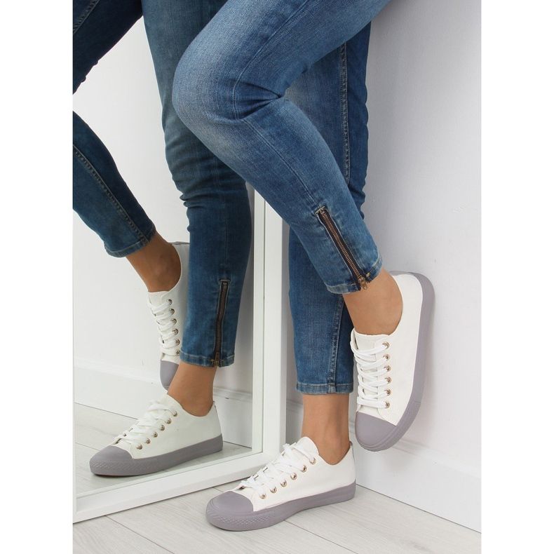 Ženske bijele i sive tenisice BL97P BIJELO / SIVA bijela 2