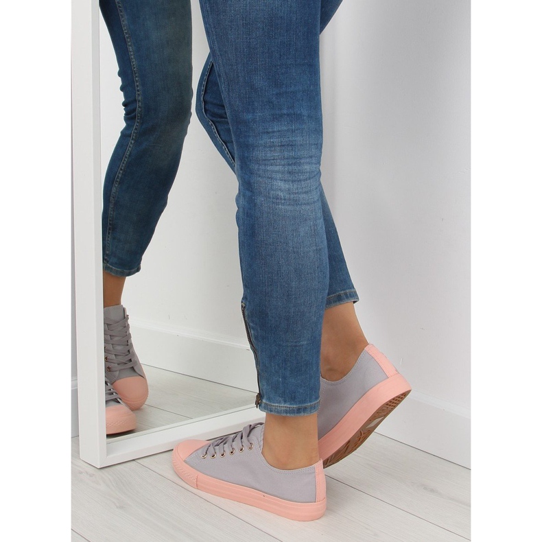 Sive i ružičaste ženske tenisice BL97P GREY / PINK siva ružičasta 1