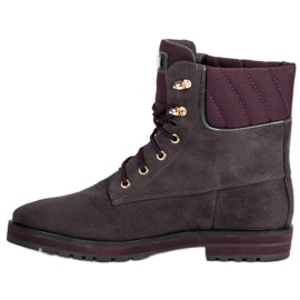 Lucky Shoes Radnici od sivog antilopa siva 1