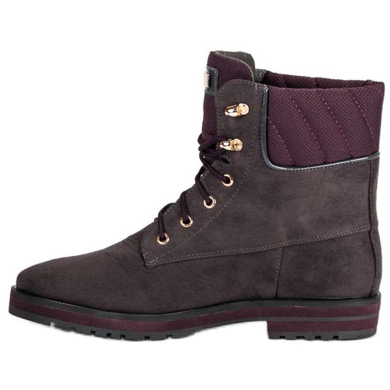 Lucky Shoes Radnici od sivog antilopa siva 1