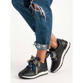 Modne zavezane tenisice crna 2