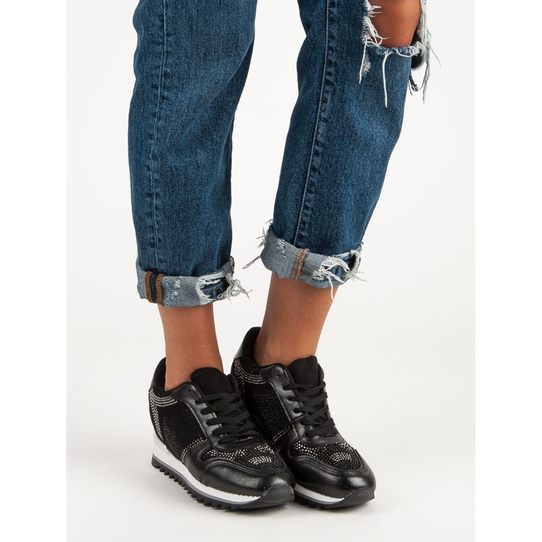 Modne crne tenisice crna 2