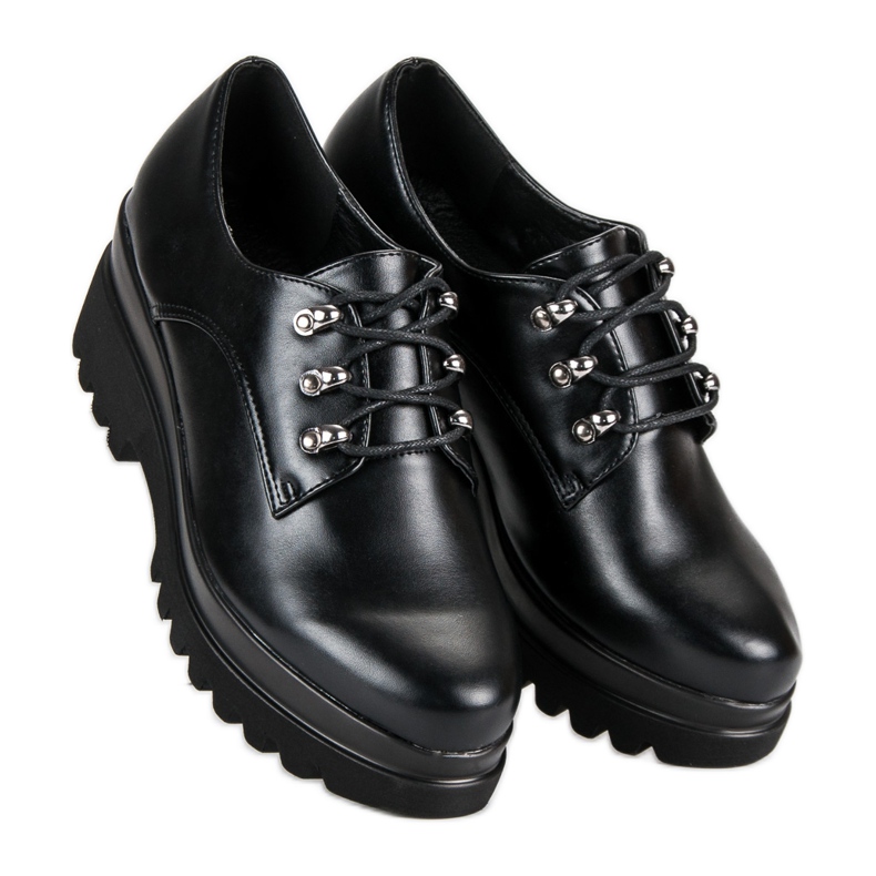 Vezane ženske cipele crna 1