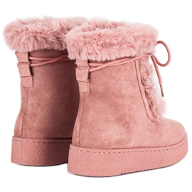 Ružičaste zavezane čizme za snijeg ružičasta 2