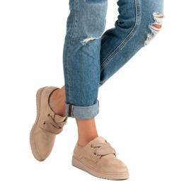 Suede tenisice na vezanje smeđa 1