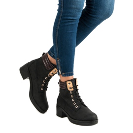 Radničke čizme s visokim potpeticama crno 2