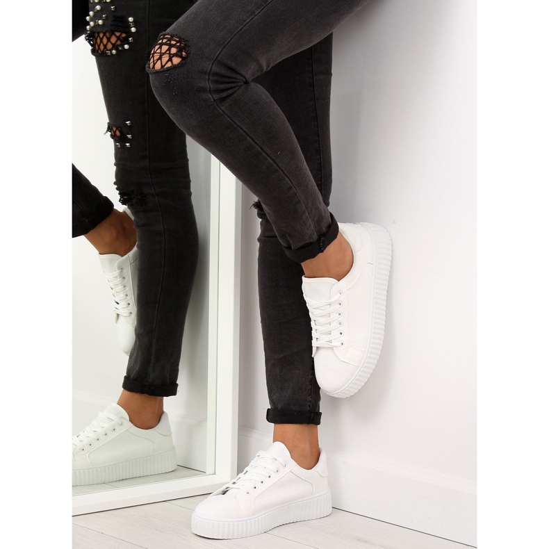 Bijele tenisice AX03 Bijele boje s visokim potplatom bijela 1