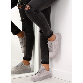 Sive tenisice AX03 sive boje s visokim potplatom siva 1