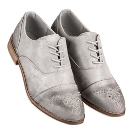 Super Me Modne cipele na vezanje siva 1