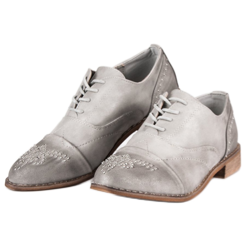 Super Me Modne cipele na vezanje siva 2