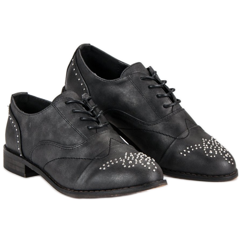 Super Me Modne vezane cipele crno 2