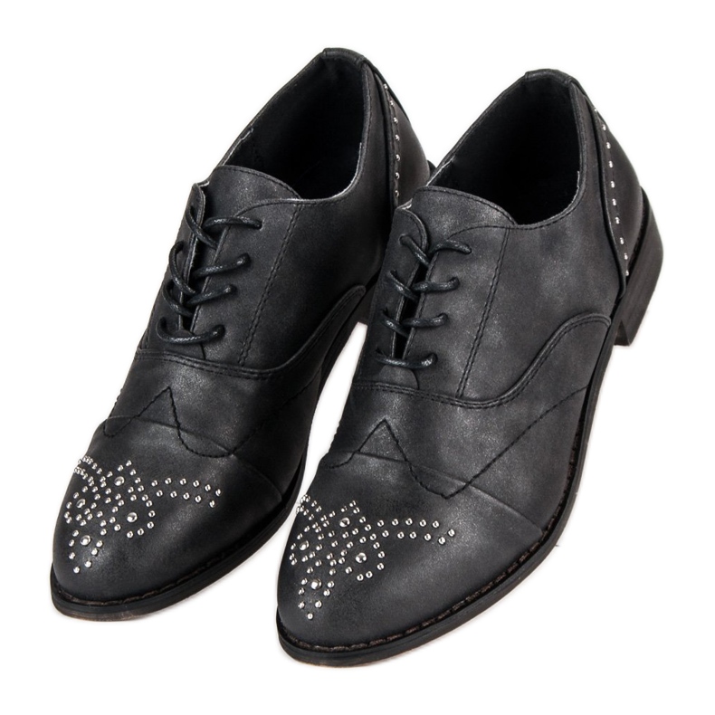 Super Me Modne vezane cipele crna 1