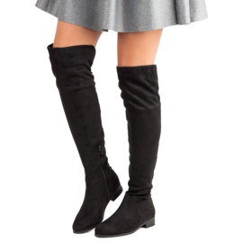 Crne mušketirske čizme crna 1