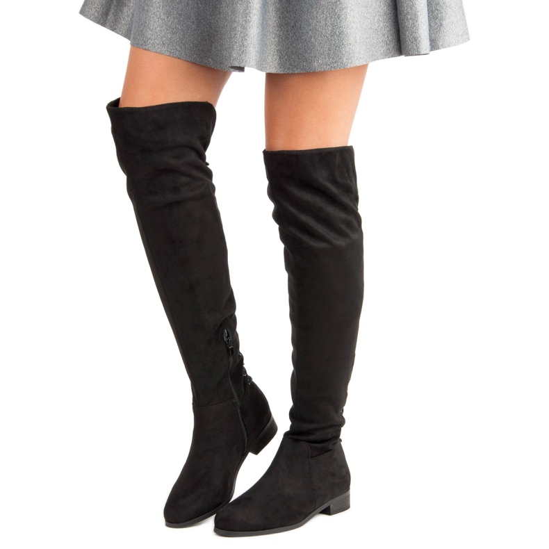 Crne mušketirske čizme crna 1