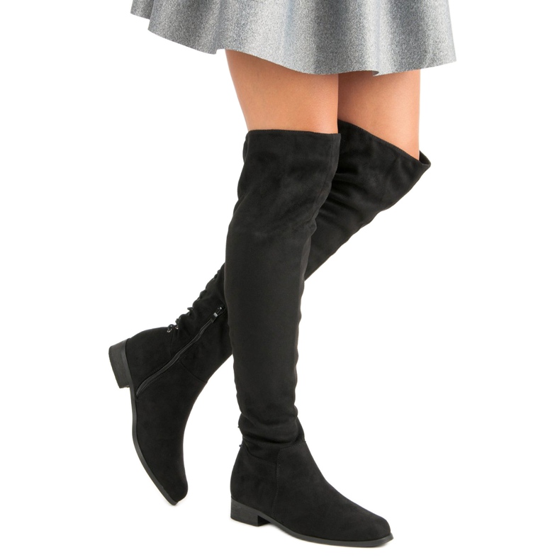 Crne mušketirske čizme crna 2