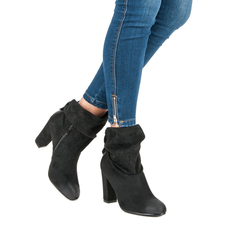 Čizme od antilopa na VINCEZA stupu crna 2