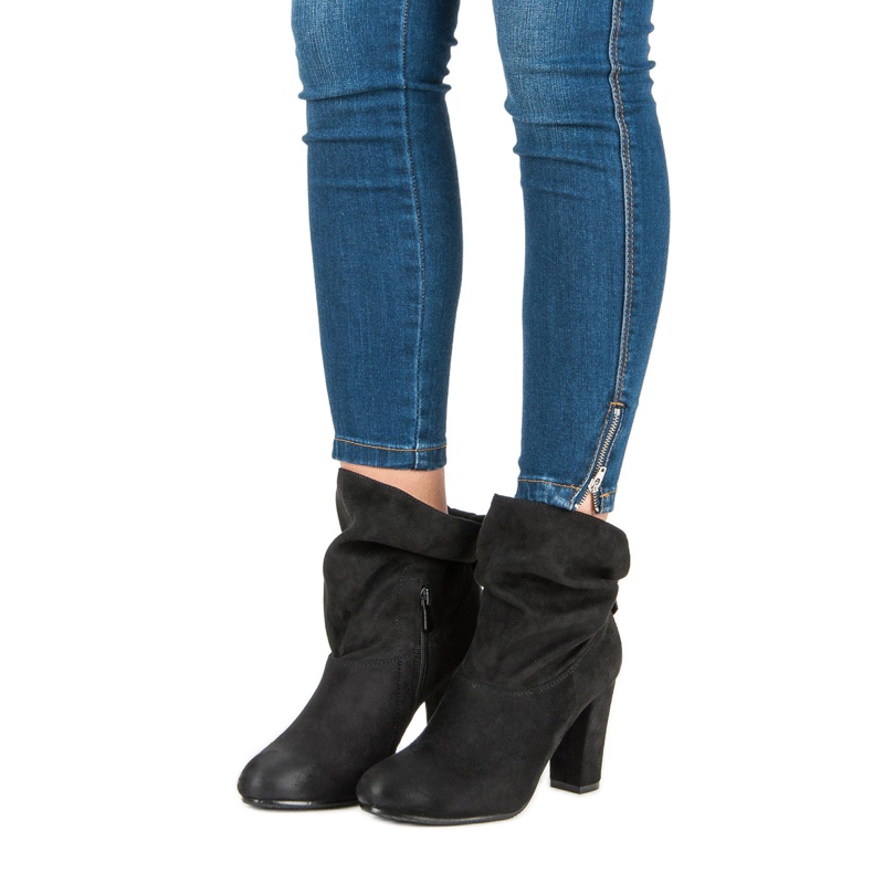 Čizme od antilopa na VINCEZA stupu crna 1