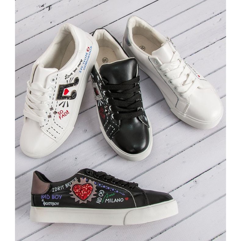 Crne tenisice s printom crna 1