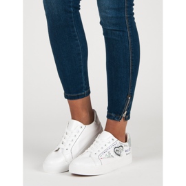 Bijele tenisice s printom bijela siva 1