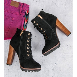 Crne zavezane gležnjače crna 1