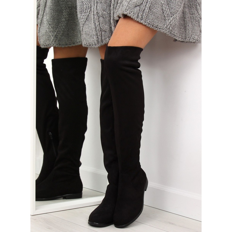 Klasične crne mušketirske čizme 887 crna 2