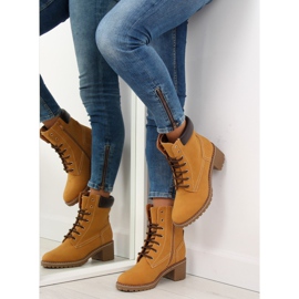 Drvene čizme na visoke potpetice, deva 7-9028 smeđa 2