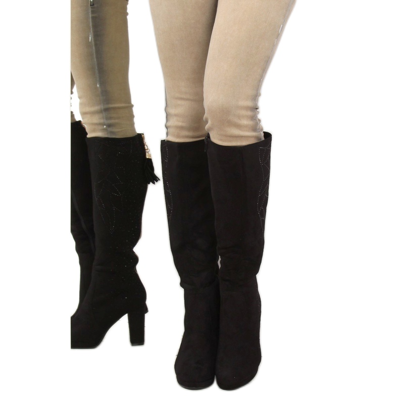 Crne J22 Crne čizme na platformu crno 2